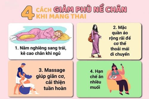 4 cách giảm phù chân khi mang thai