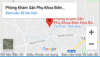 chỉ đường đến phòng khám sản phụ khoa biên hòa