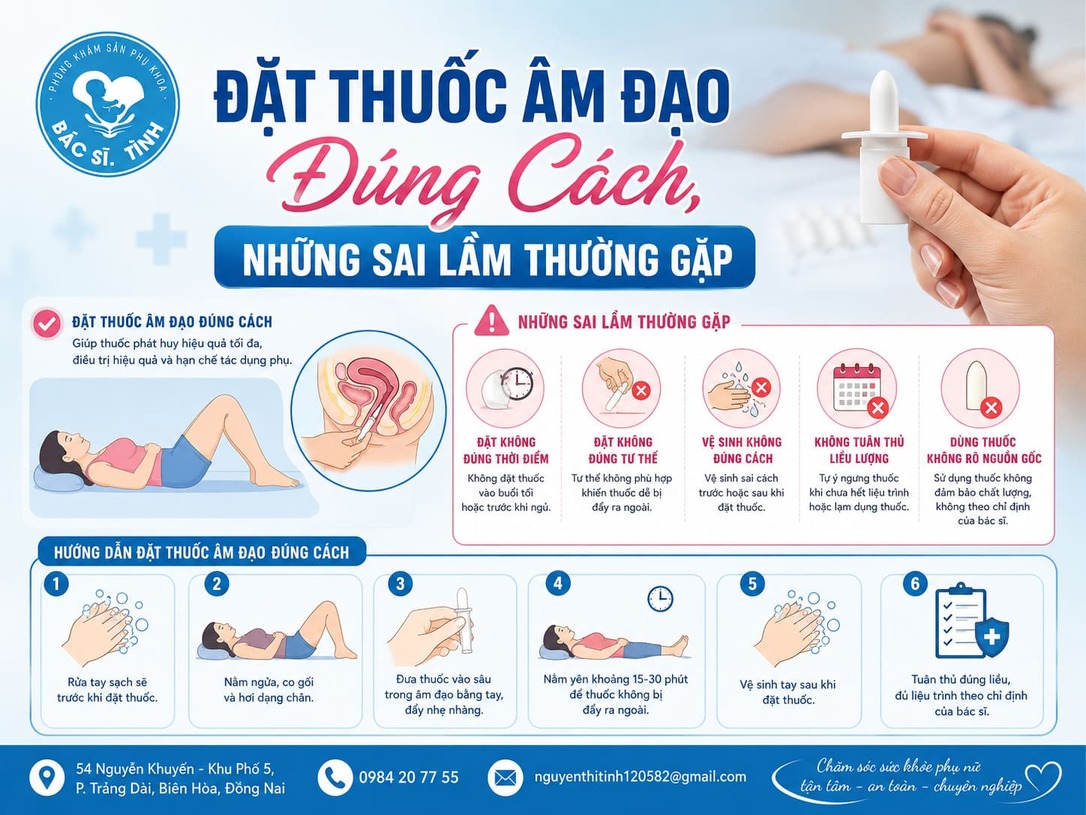Đặt Thuốc Âm Đạo Đúng Cách - Tránh Sai Lầm Khiến Bệnh Không Khỏi