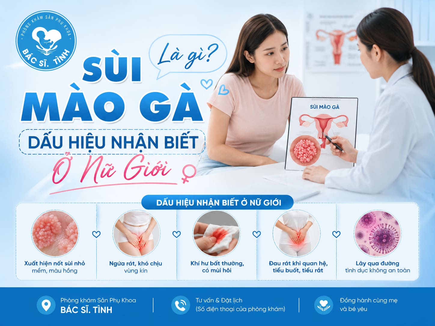 Sùi Mào Gà Là Gì? Dấu Hiệu Nhận Biết Ở Nữ Giới